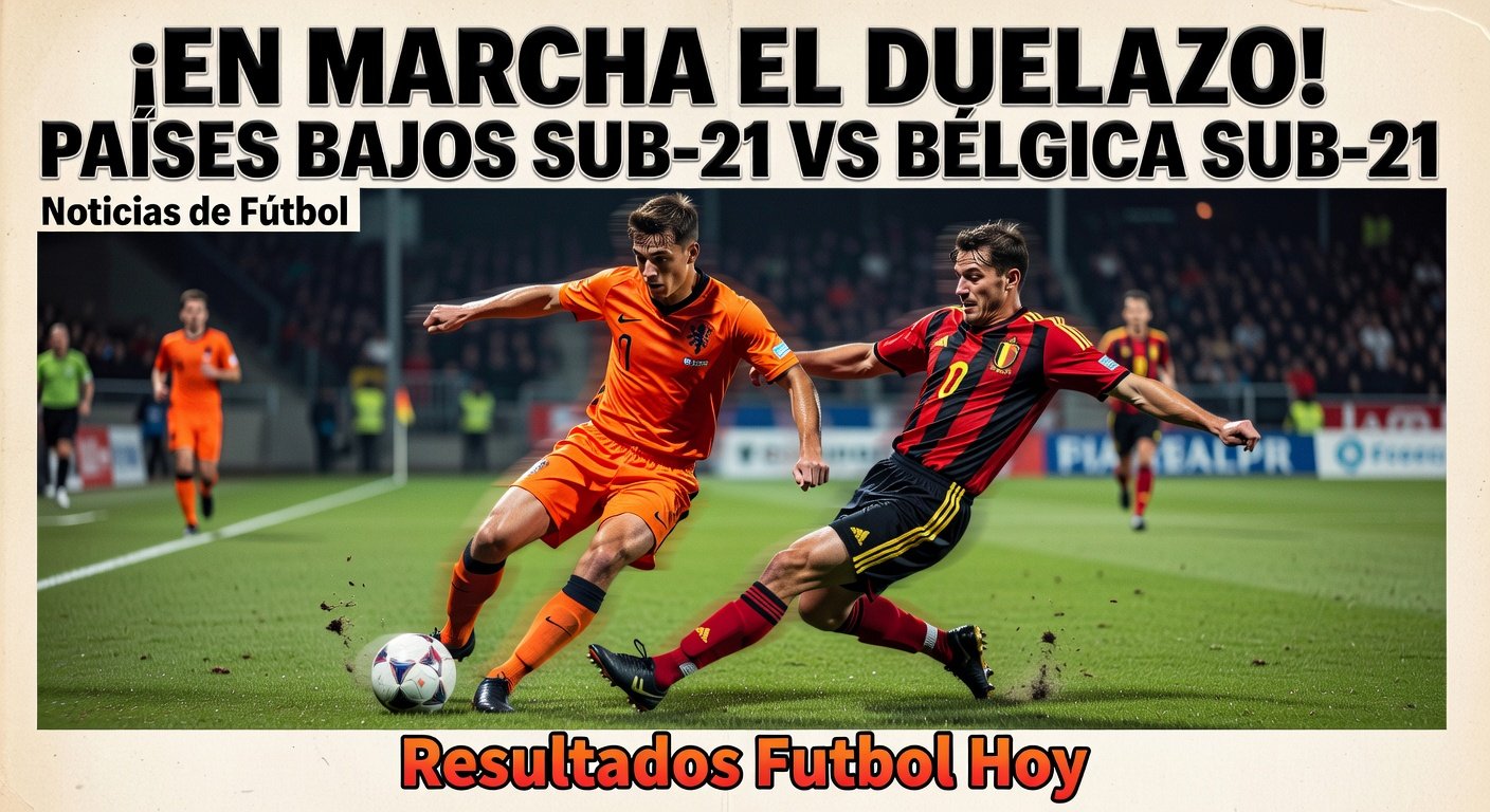 Netherlands U21 vs Belgium U21 friendly underway